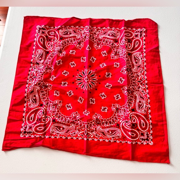 Accessories - Red Paisley Bandana Scarf